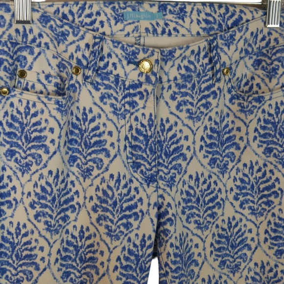J. McLaughlin Blue & White Printed Lexi Jeans Size 2 EUC - Picture 3 of 6